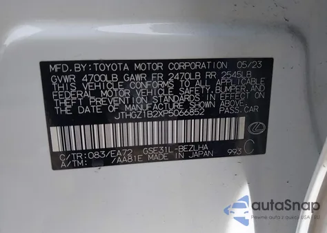 2023 Lexus Is 350 F Sport z USA, uszkodzony, nr VIN JTHGZ1B2XP5066852